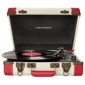 Crosley Executive Portable USB Turntable – Red/Cream *NO CORD*